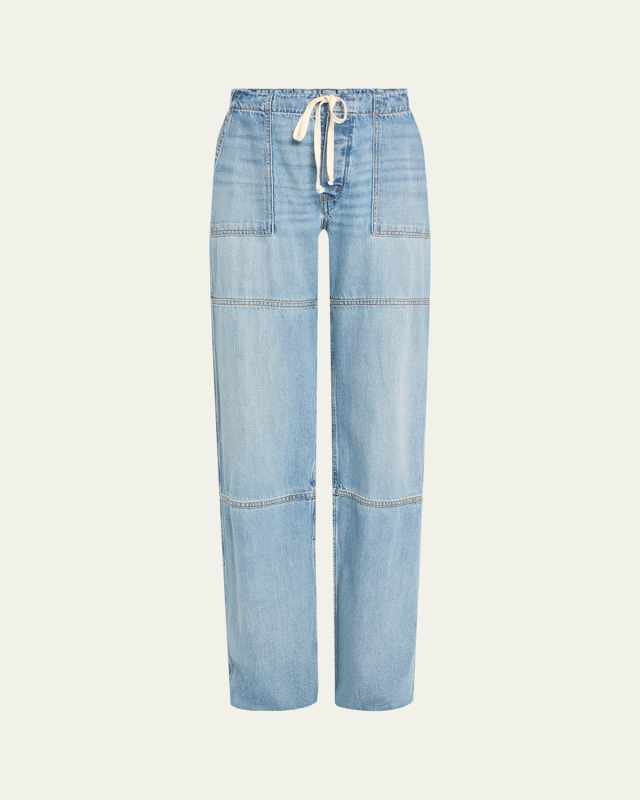 Denim Drawstring Beach Pants